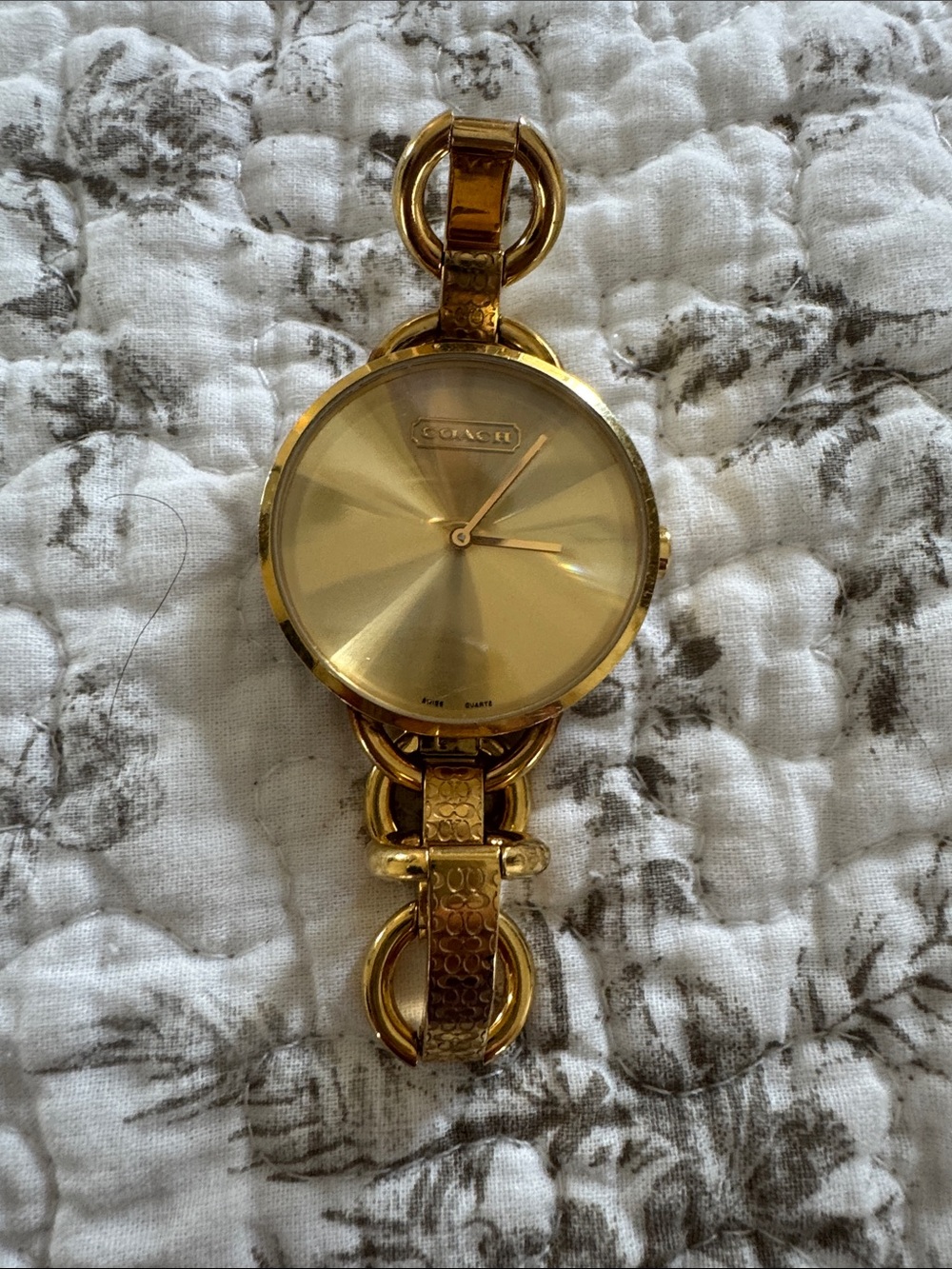 Coach Women's Gold Bracelet Link Watch
